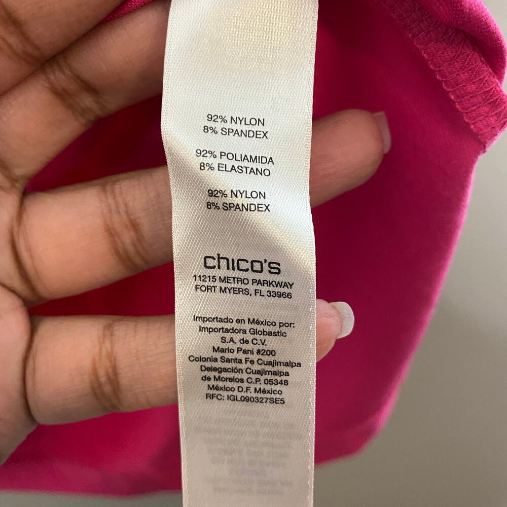 Chico's Pink Sleeveless Scoop Neck Tank Top Size 3 - Picture 5 of 6